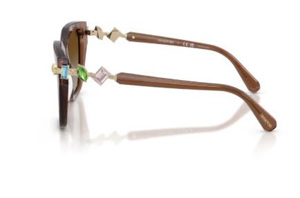 Sonnenbrille Swarovski- 0SK6041 - 1067T5 - Braun transparent - Größe(n) 53 (XL)