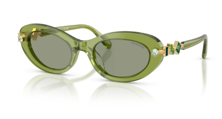 Sonnenbrille Swarovski - 0SK6042 - 3002/2 - Transparent grün - Größe(n) 53 (XXL)