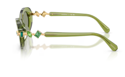 Sonnenbrille Swarovski - 0SK6042 - 3002/2 - Transparent grün - Größe(n) 53 (XXL)