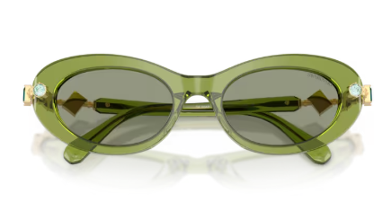 Sonnenbrille Swarovski - 0SK6042 - 3002/2 - Transparent grün - Größe(n) 53 (XXL)
