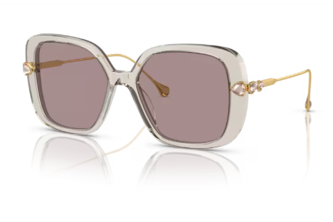 Sonnenbrille Swarovski - 0SK6011 - 3003LA - Hellbraun transparent - Größe(n) 55 (XL)- Sofort Lieferbar