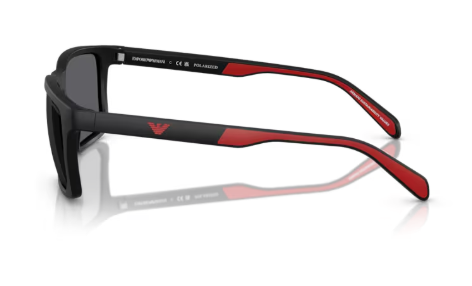 Emporio Armani 0EA4219 - 5001T3 - Matt schwarz - Größe(n) 57 (XL) - Glasfarbe  Grau polar