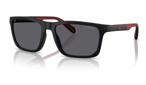 Emporio Armani 0EA4219 - 5001T3 - Matt schwarz - Größe(n) 57 (XL) - Glasfarbe  Grau polar