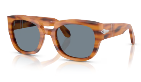 Sonnenbrille Persol 960/56 - Braun gestreift - Größe 54 (L) - sunglasses Persol