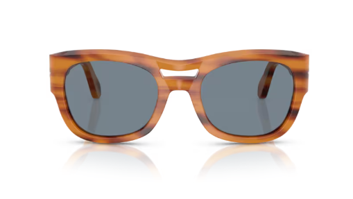 Sonnenbrille Persol 960/56 - Braun gestreift - Größe 54 (L) - sunglasses Persol