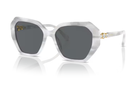 Sonnenbrille Swarovski 0SK6017 - 104287 - Weiß - Größe(n) 56 (M) - Glasfarbe  Dunkelgrau