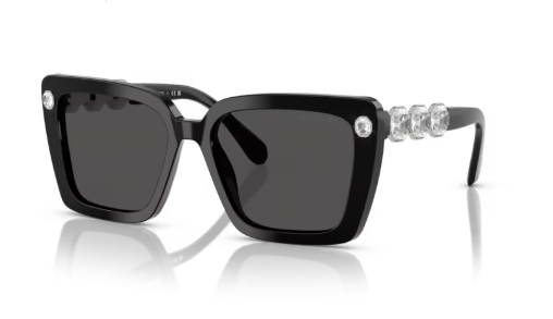 Sonnenbrille Swarovski -0SK6032 -  100187 - Black Größe 55 (S)